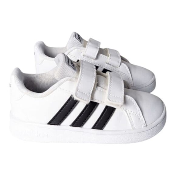 ADIDAS Grand Court 2.0 "Black/White" TD Sneakers Size 7K - Picture 3 of 7